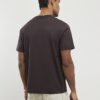 Brun T-shirt med normal passform