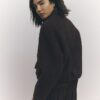 Brun texturerad Harrington-jacka