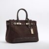 Brun totebag i imitationsmocka
