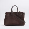 Brun totebag i imitationsmocka