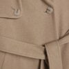 Brun trenchcoat i imiterad ull med bälte
