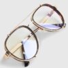 Bruna Aviator-glasögon med optiska linser