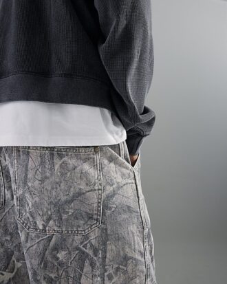 Bruna baggy jeans i kamouflage