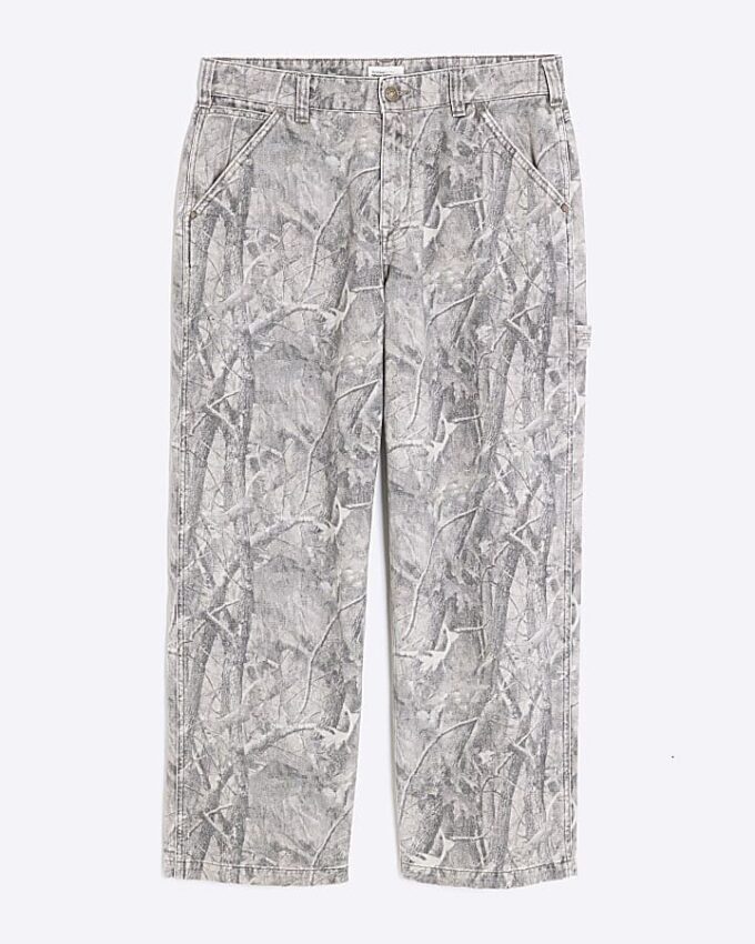 Bruna baggy jeans i kamouflage