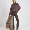 Bruna skinny jeans med medelhöjd Bruna skinny jeans med medelhöjd