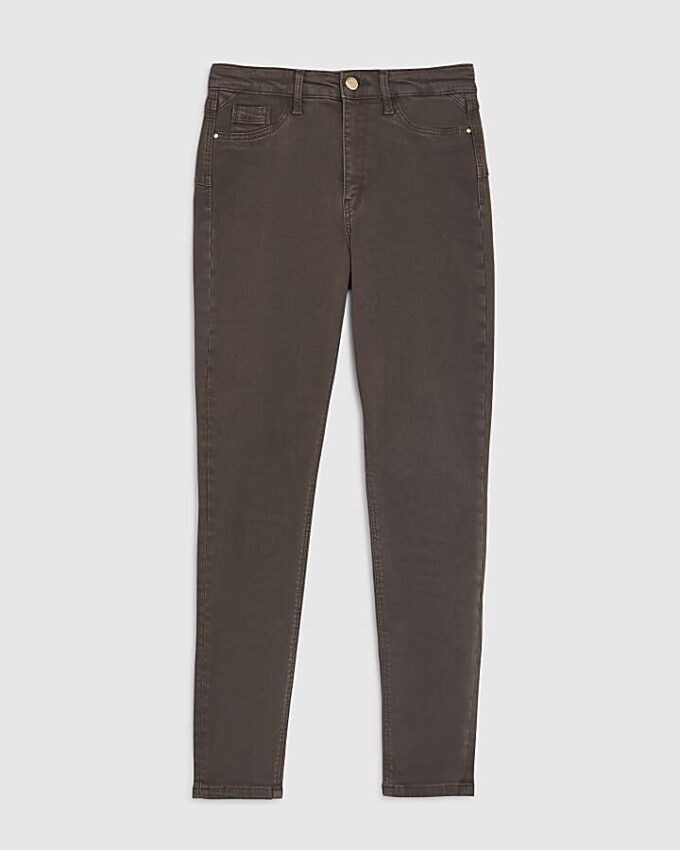 Bruna skinny jeans med medelhöjd Bruna skinny jeans med medelhöjd