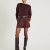 Bruna strukturerade skräddarsydda shorts