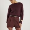 Bruna strukturerade skräddarsydda shorts