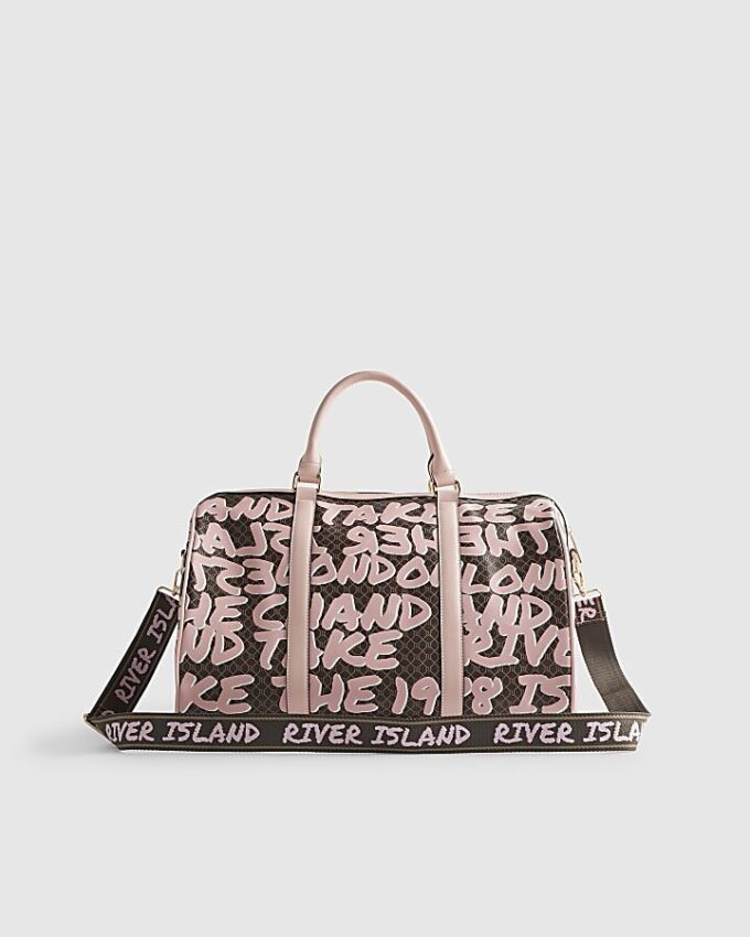 Brunt monogram Graffiti Barrell Bag-paket