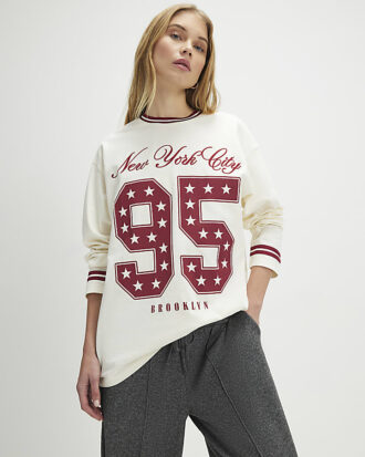 Cream New York City 95 långärmad topp