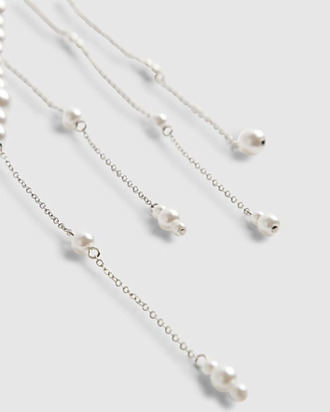 Cream Pearl Chain Belt