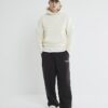 Cream Regular Fit långärmad hoodie