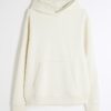 Cream Regular Fit långärmad hoodie