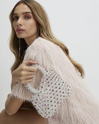Flerfärgad clutchväska med strass