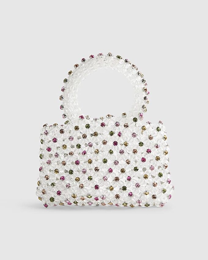 Flerfärgad clutchväska med strass