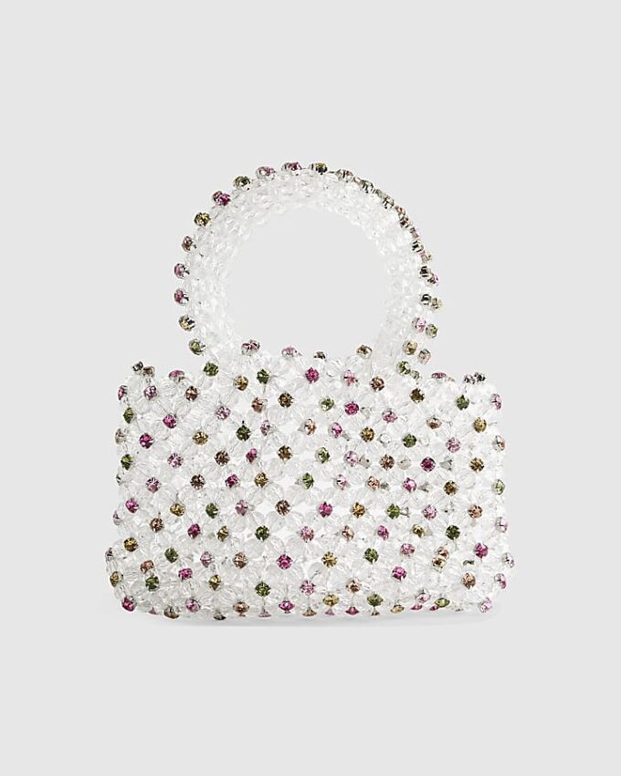 Flerfärgad clutchväska med strass