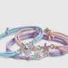 Flickor, flerfärgat armband med havsmotiv, 3-pack
