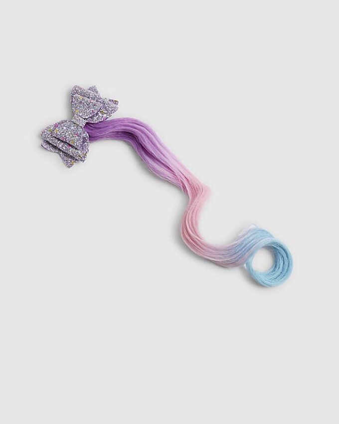 Flickor Flerfärgat glitterrosett av konsthår