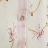 Flickor Krämfärgat pyjamas-set i satin med rosett och kedja Flickor Krämfärgat pyjamas-set i satin med rosett och kedja