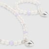 Flickor rosa halsband och armband set