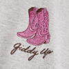 Grå Giddy Up Cowboy Boots-tröja