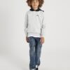 Grå hoodie med färgblock för pojkar från River Island