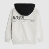 Grå hoodie med färgblock för pojkar från River Island
