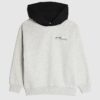 Grå hoodie med färgblock för pojkar från River Island