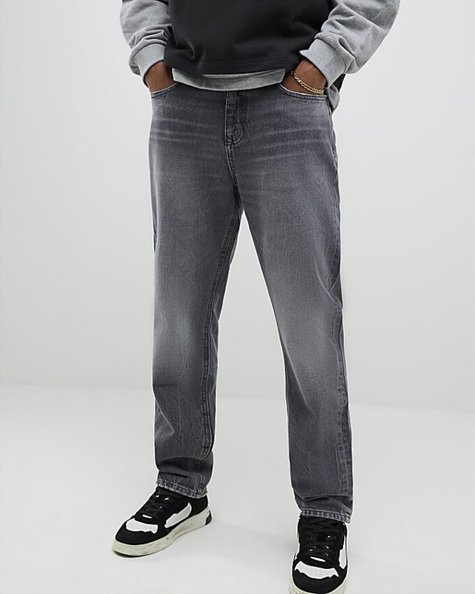 Grå jeans med raka ben Grå jeans med raka ben