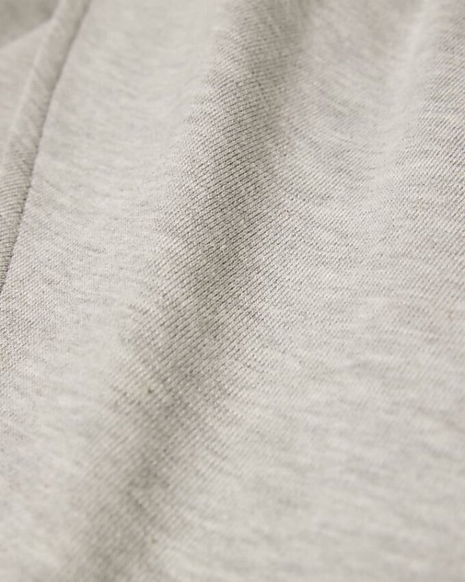 Grå långärmad hoodie med omlottfront