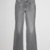 Grå midhög flared jeans
