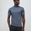 Grå muskelpassformad 3-pack T-shirt