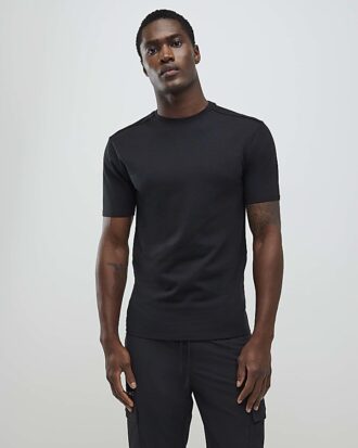 Grå muskelpassformad 3-pack T-shirt