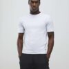 Grå muskelpassformad 3-pack T-shirt