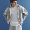 Grå oversized hoodie med japansk drake Grå oversized hoodie med japansk drake