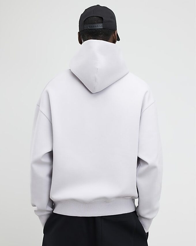 Grå oversized hoodie med Luminis-tryck Grå oversized hoodie med Luminis-tryck