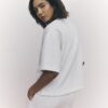 Grå premium-T-shirt med boxig passform