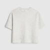 Grå premium-T-shirt med boxig passform