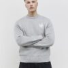 Grå regular fit AR-stickad sweatshirt