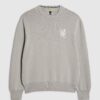 Grå regular fit AR-stickad sweatshirt