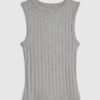 Grå ärmlös tank top med breda ribbor