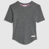 Grå RVR Edition T-shirt med rundad fåll