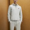 Grå RXR-hoodie med halv dragkedja