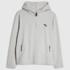 Grå RXR-hoodie med halv dragkedja