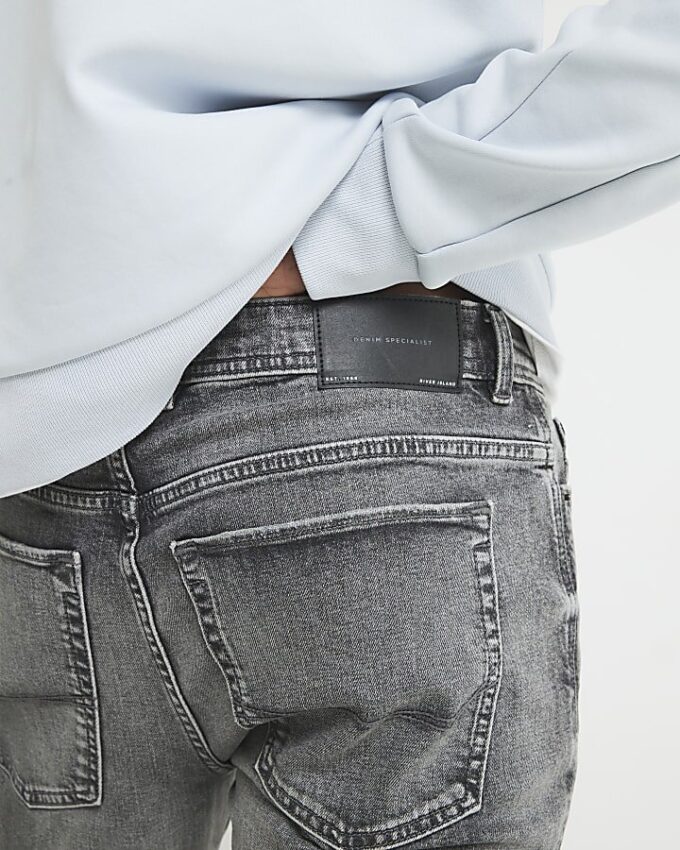 Grå skinny fit-jeans
