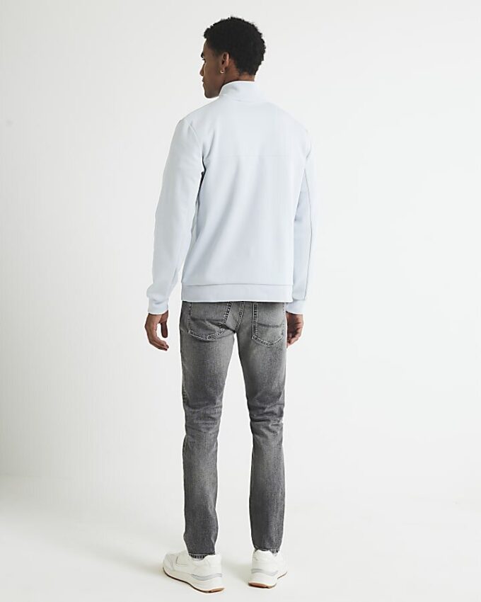 Grå skinny fit-jeans