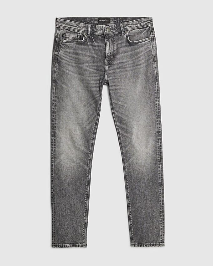 Grå skinny fit-jeans