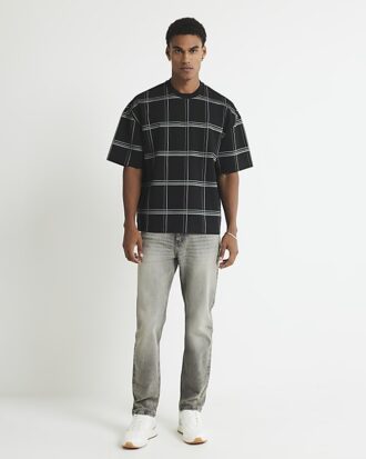 Grå slim fit-jeans