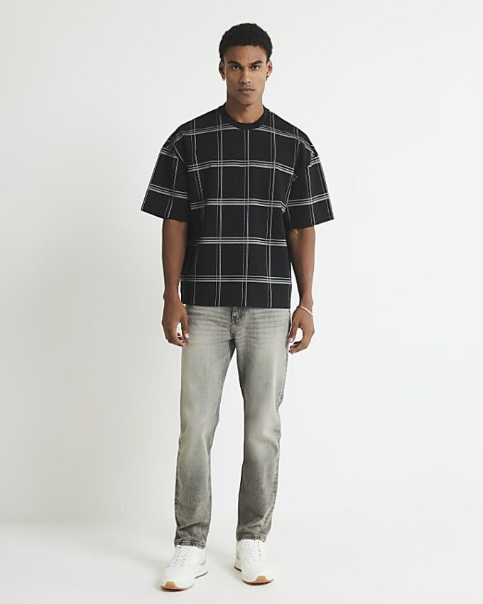 Grå slim fit-jeans Grå slim fit-jeans