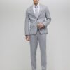 Grå slim fit-kostymbyxor